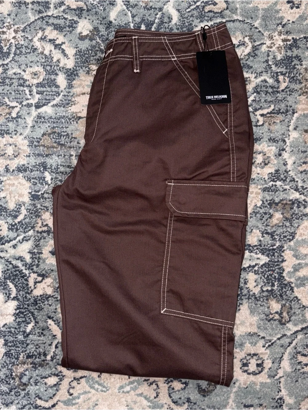 True Religion Men’s Brown Cargo Pants Size 34